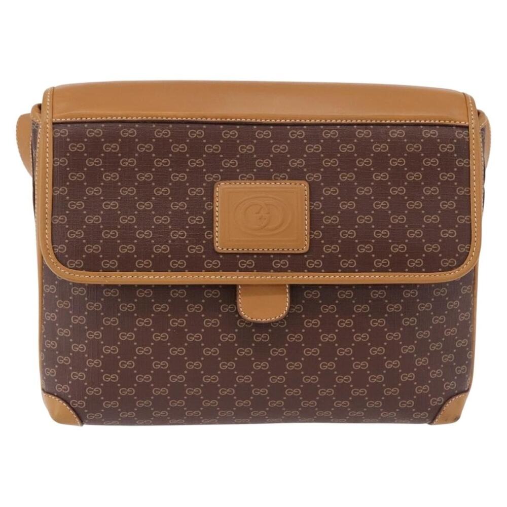 Gucci Micro GG Supreme Shoulder Bag 261 Brown